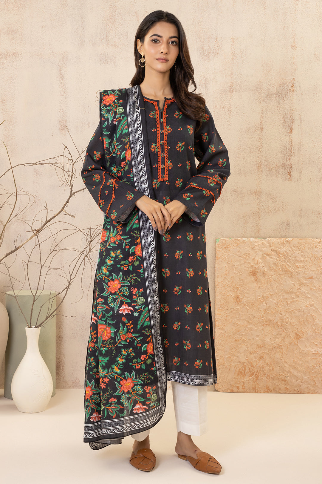 Zellbury | Winter Pret | Kurta Dupatta - 2979 - Libasekhas