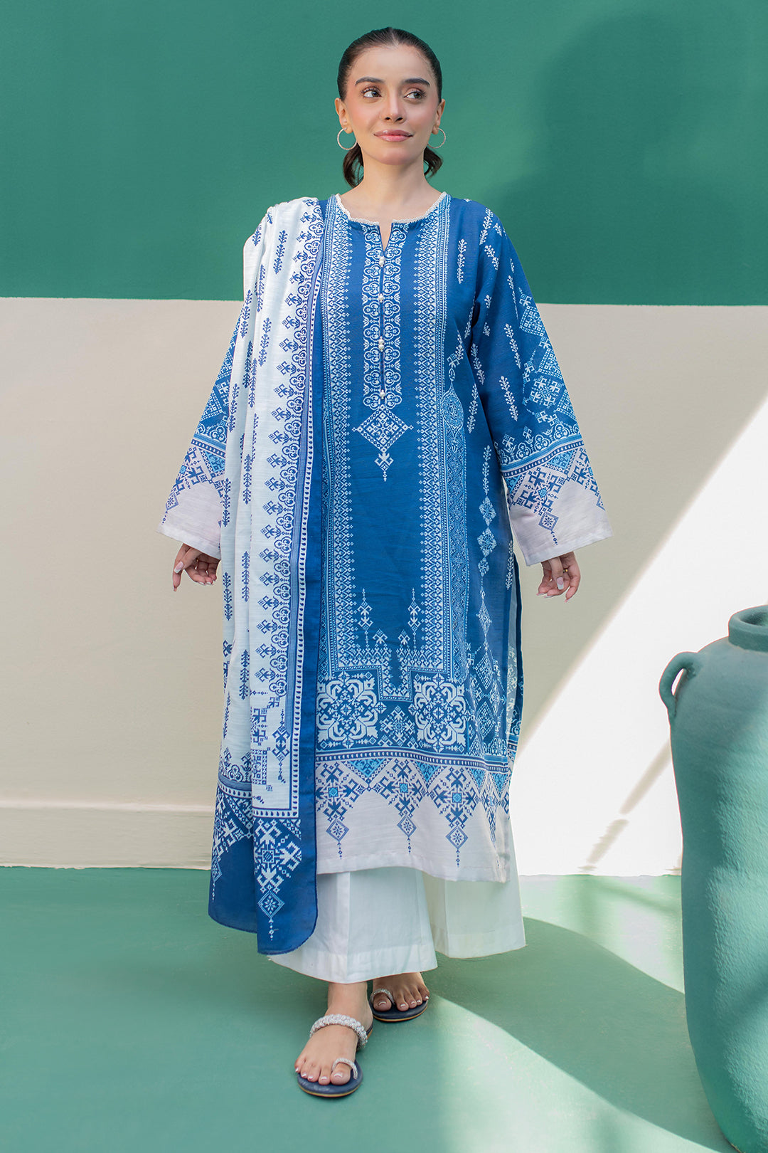 Zellbury | Winter Pret | Kurta Dupatta - 2980 - Libasekhas