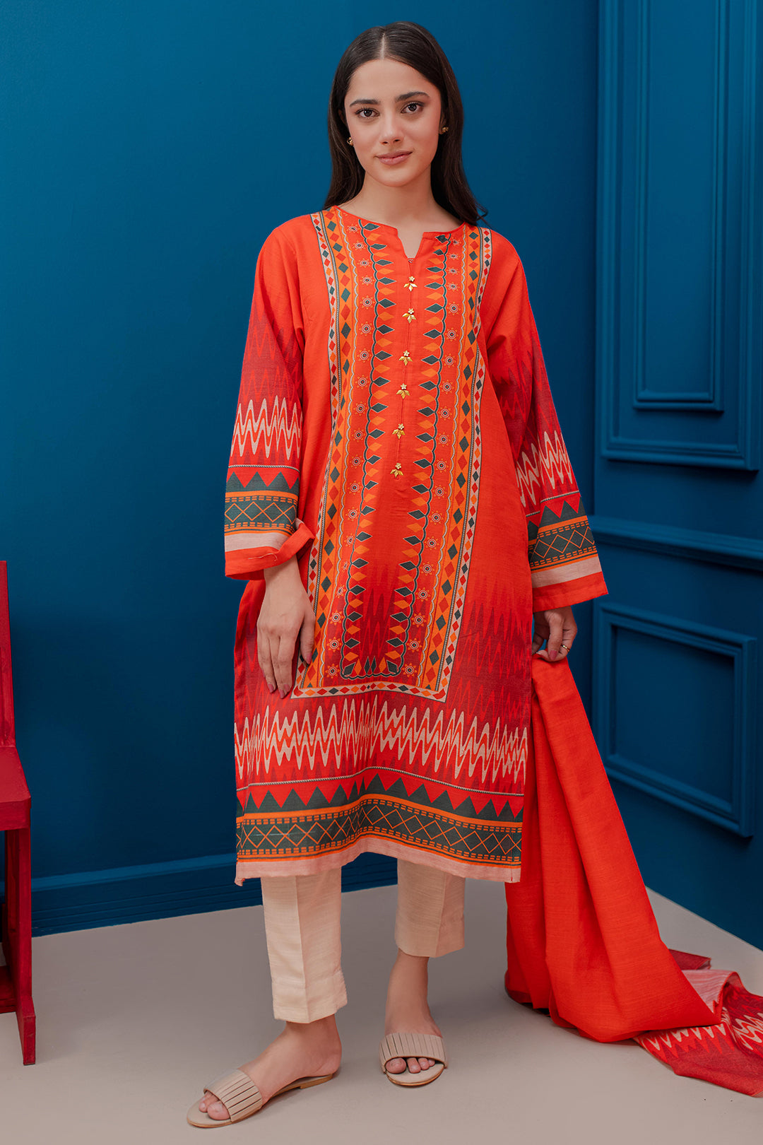 Zellbury | Winter Pret | Kurta Dupatta - 3053 - House Of Zarish