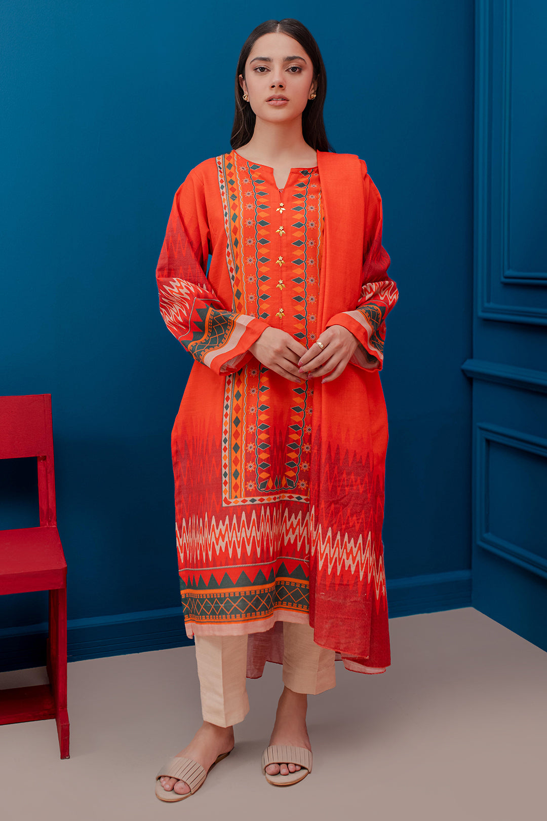 Zellbury | Winter Pret | Kurta Dupatta - 3053 - House Of Zarish