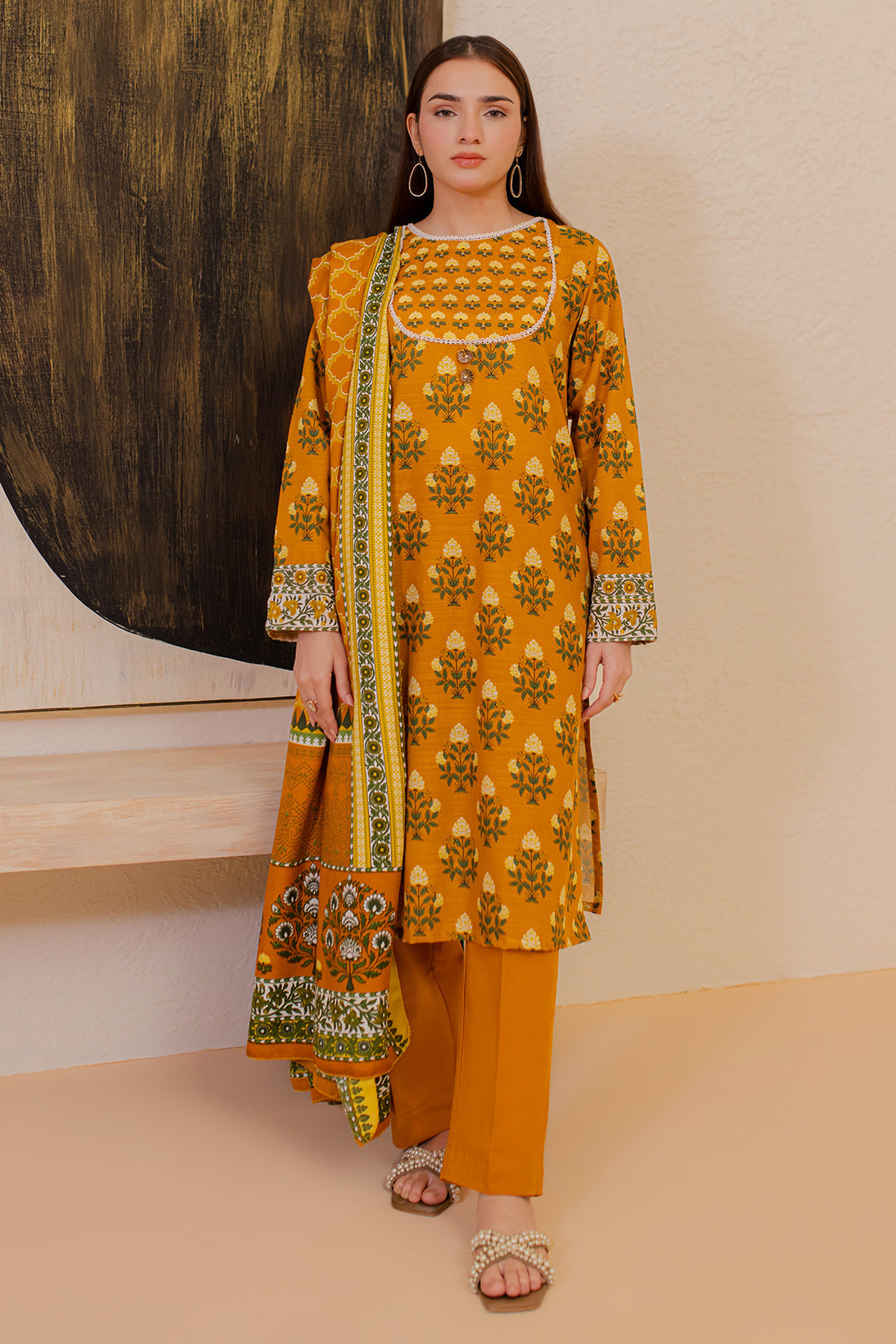 Zellbury | Winter Pret | Kurta Shawl Trouser - 2946 - House Of Zarish