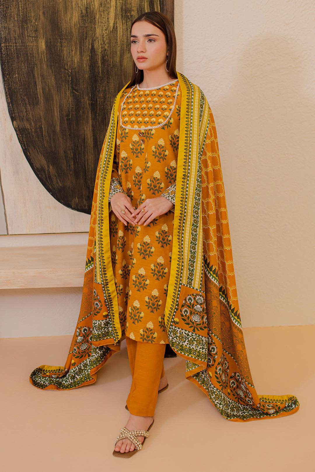 Zellbury | Winter Pret | Kurta Shawl Trouser - 2946 - House Of Zarish