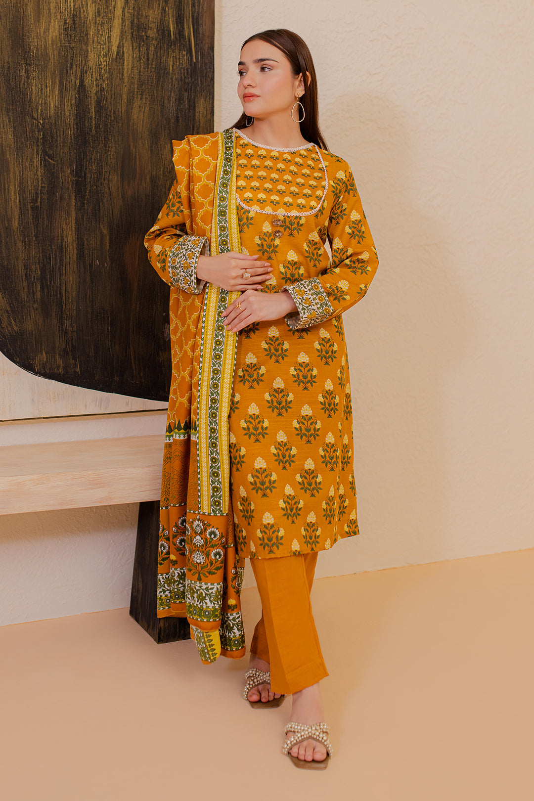 Zellbury | Winter Pret | Kurta Shawl Trouser - 2946 - House Of Zarish