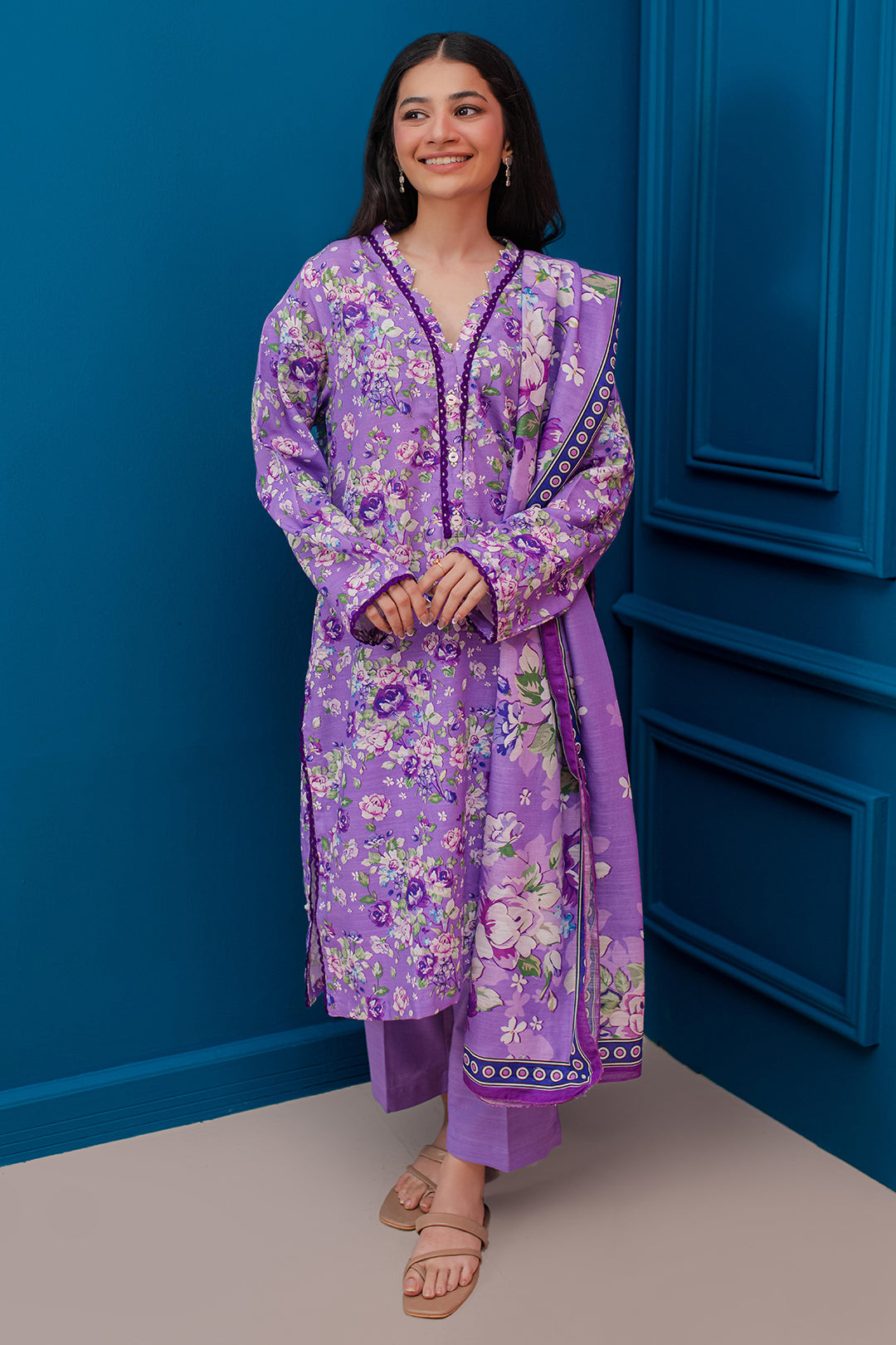 Zellbury | Winter Pret | Kurta Dupatta Trouser - 2948 - House Of Zarish