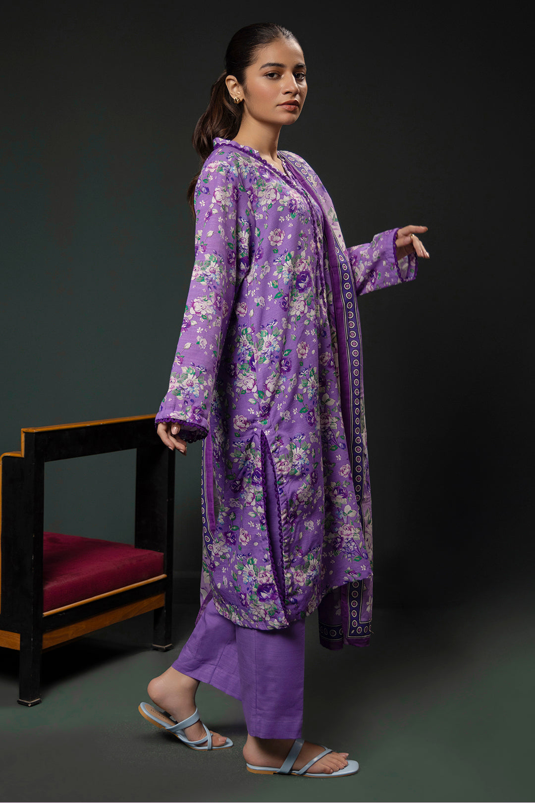 Zellbury | Winter Pret | Kurta Dupatta Trouser - 2948 - House Of Zarish