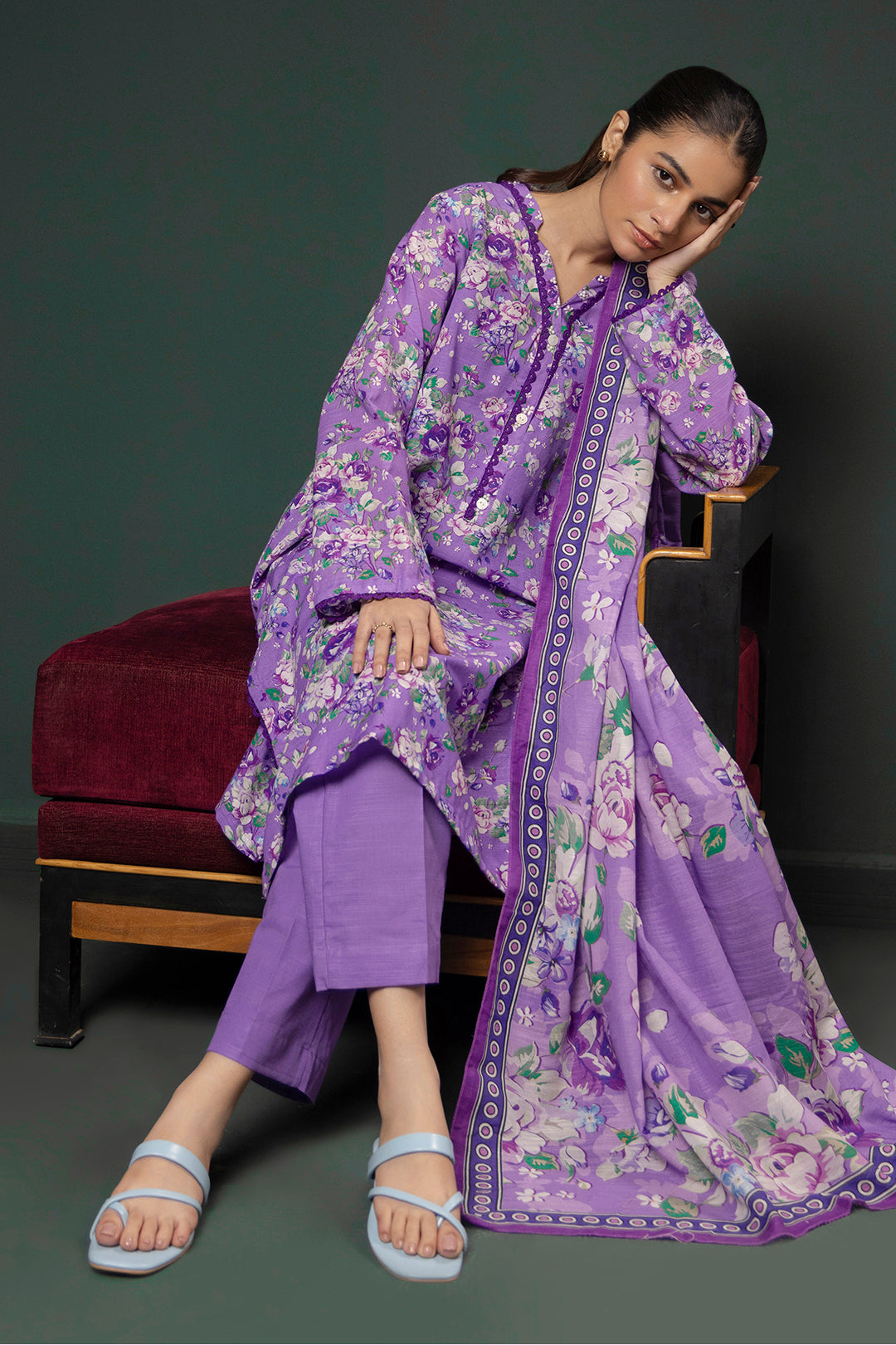 Zellbury | Winter Pret | Kurta Dupatta Trouser - 2948 - House Of Zarish