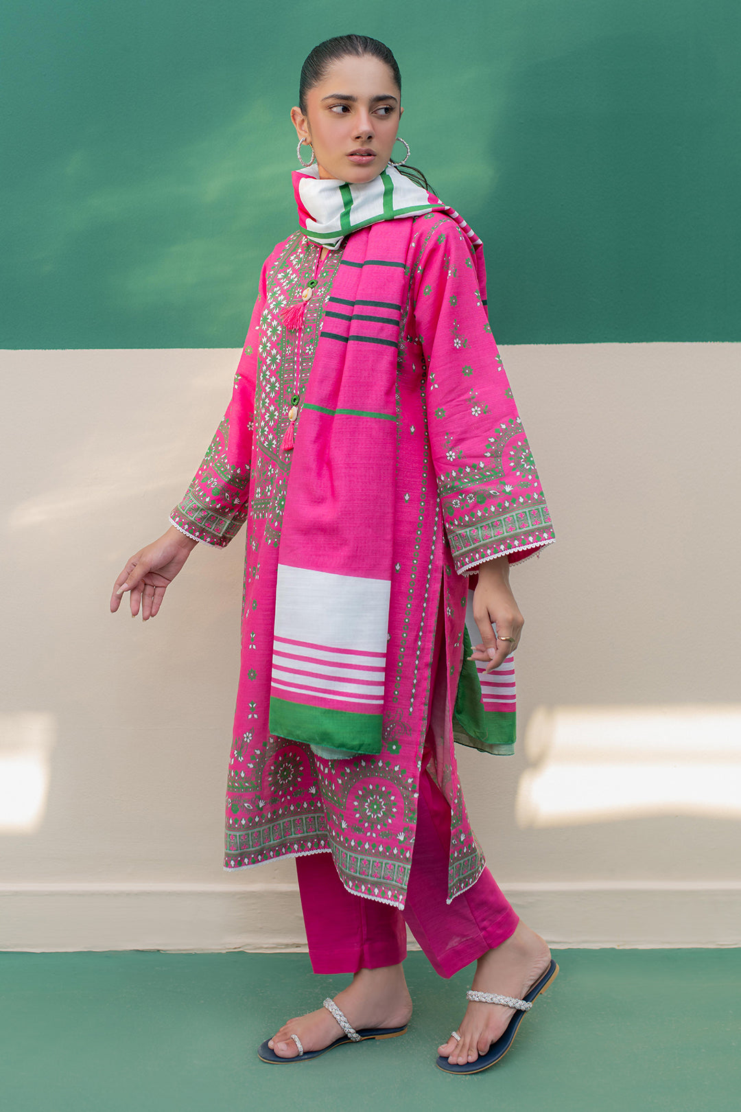 Zellbury | Winter Pret | Kurta Dupatta Trouser - 2949 - Libasekhas