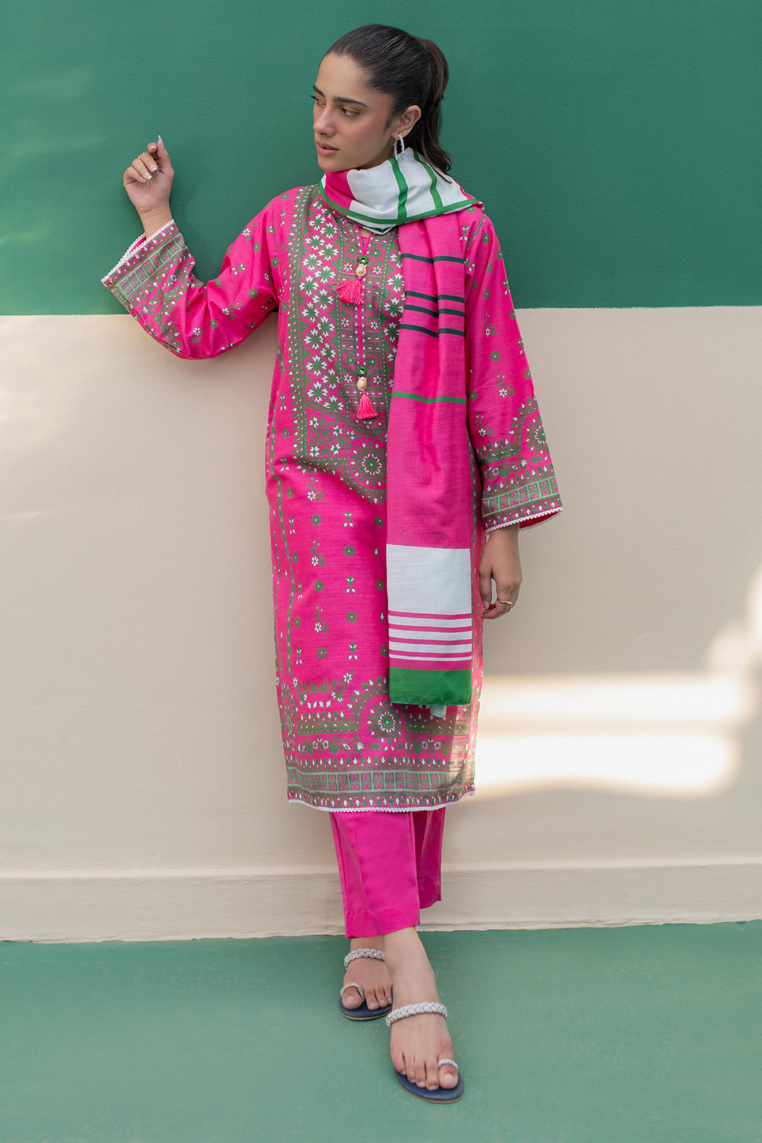 Zellbury | Winter Pret | Kurta Dupatta Trouser - 2949 - Libasekhas