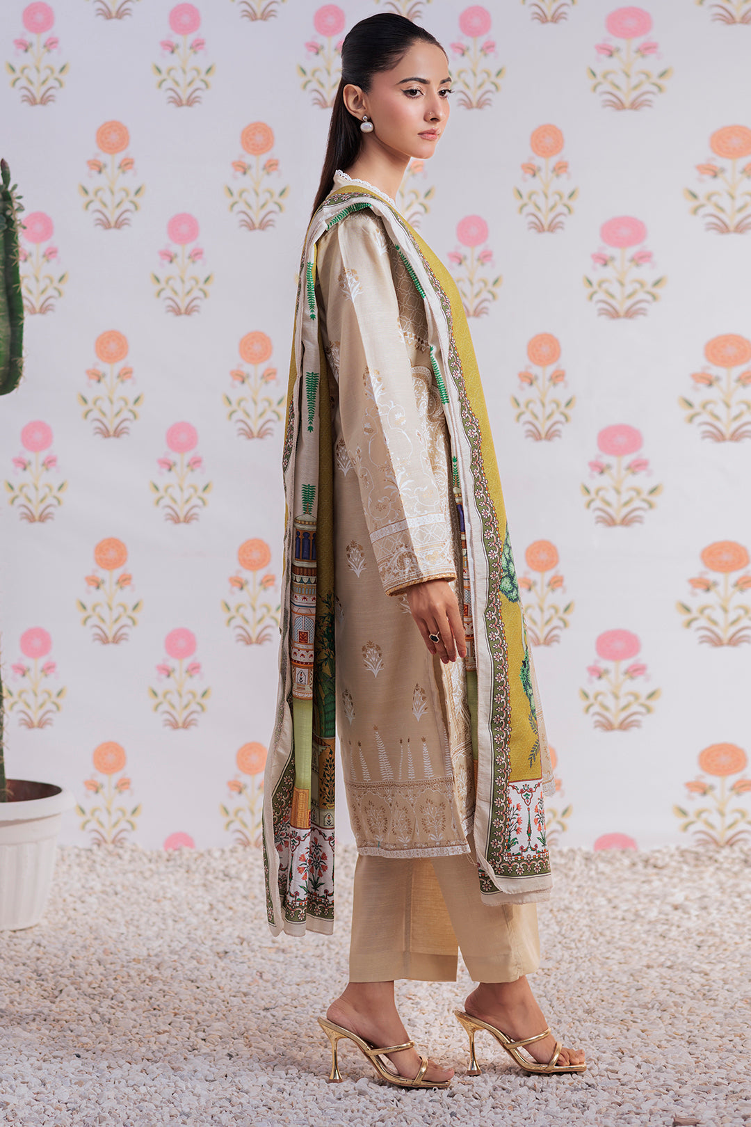 Zellbury | Winter Pret | Embroidered Kurta Dupatta Trouser - 2950 - House Of Zarish