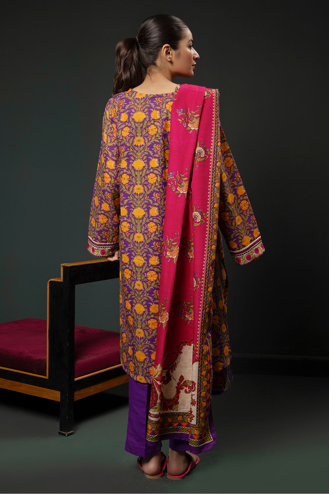 Zellbury | Winter Pret | Kurta Dupatta Trouser - 3006 - House Of Zarish