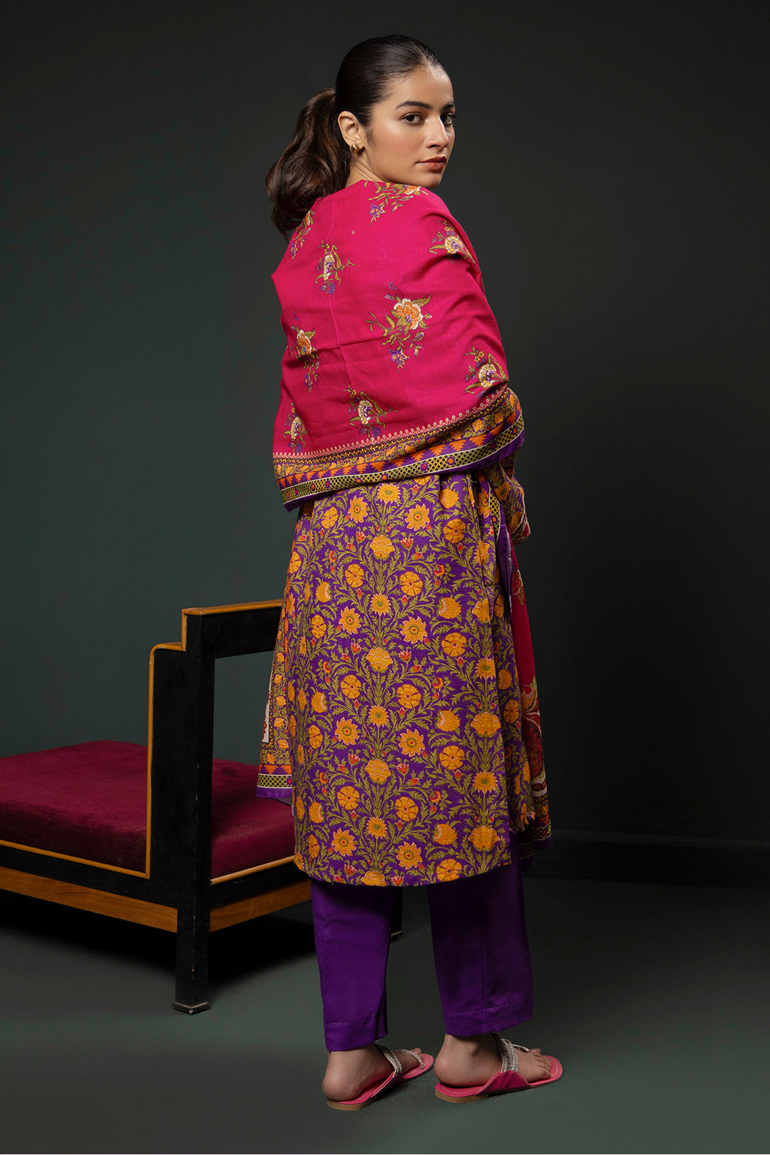 Zellbury | Winter Pret | Kurta Dupatta Trouser - 3006 - House Of Zarish