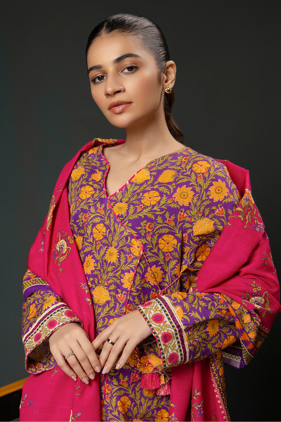 Zellbury | Winter Pret | Kurta Dupatta Trouser - 3006 - House Of Zarish