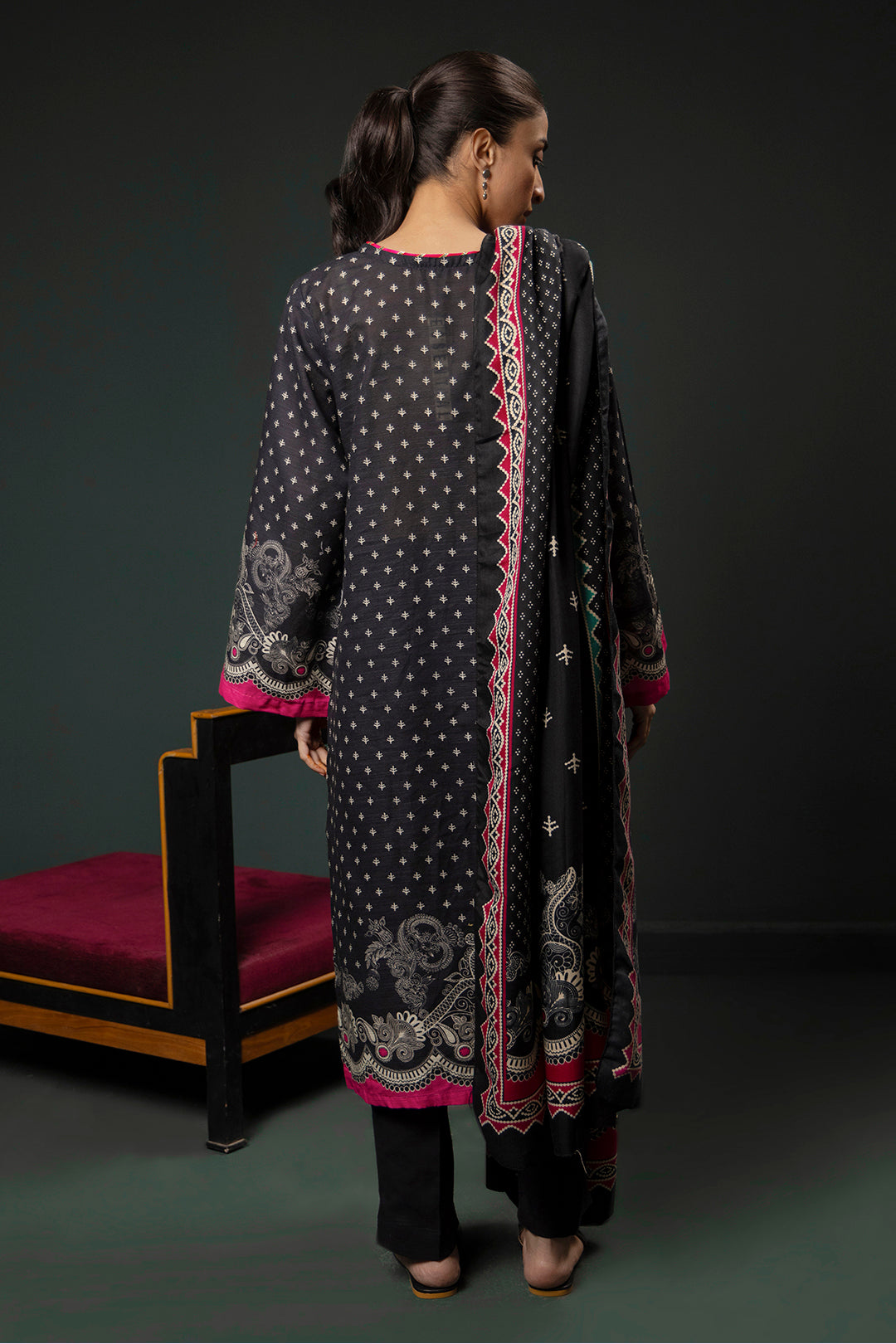 Zellbury | Winter Pret | Kurta Shawl Trouser - 3008 - House Of Zarish