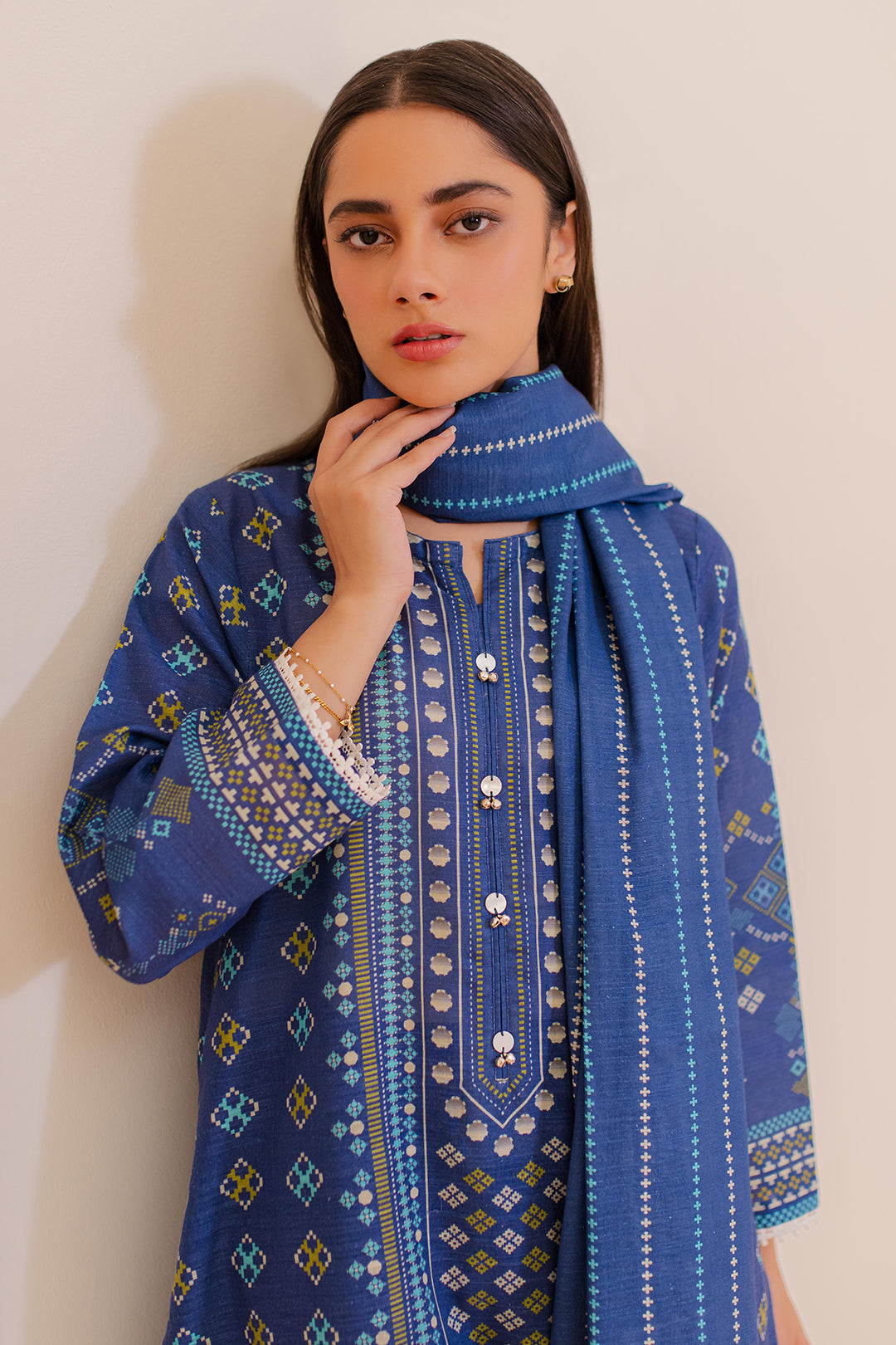 Zellbury | Winter Pret | Kurta Dupatta Trouser - 3039 - House Of Zarish