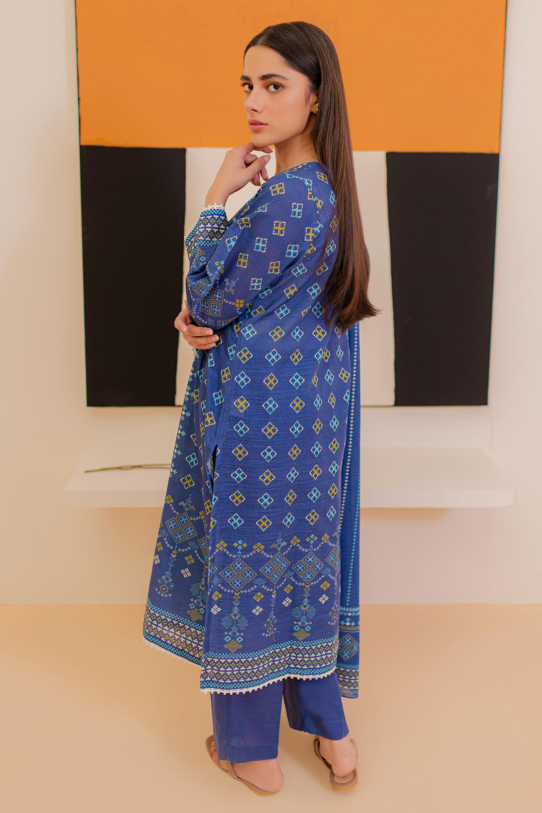 Zellbury | Winter Pret | Kurta Dupatta Trouser - 3039 - Libasekhas