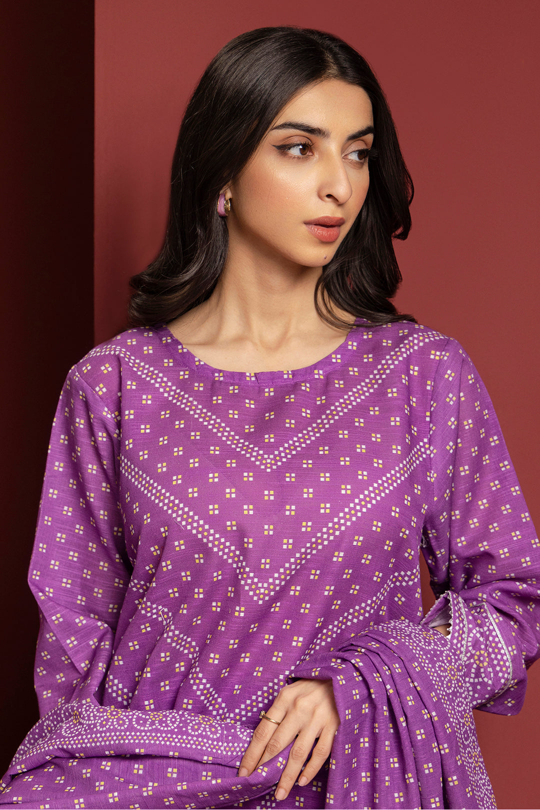 Zellbury | Winter Pret | Kurta Dupatta Trouser - 3072 - House Of Zarish