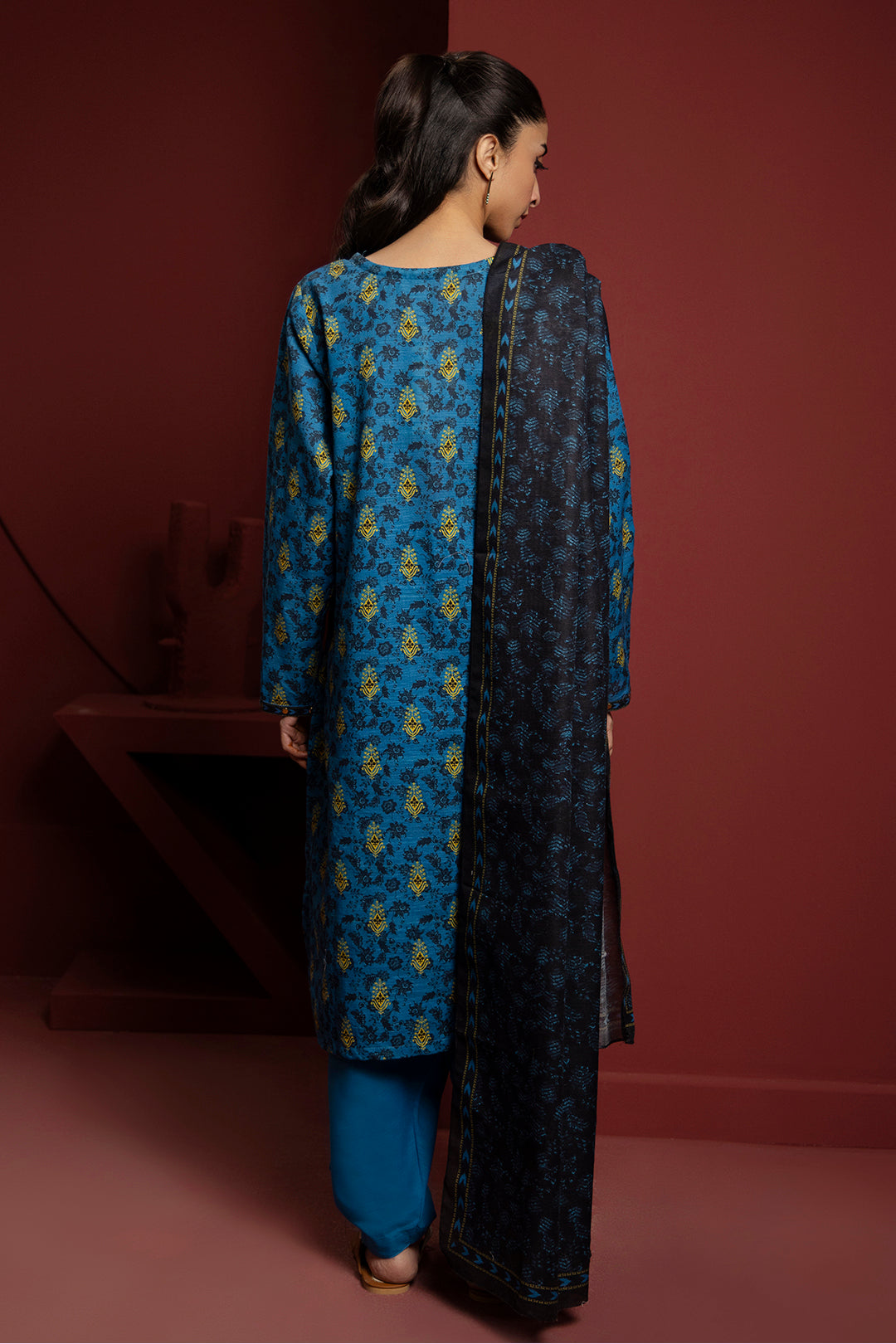Zellbury | Winter Pret | Kurta Dupatta Trouser - 3115 - House Of Zarish