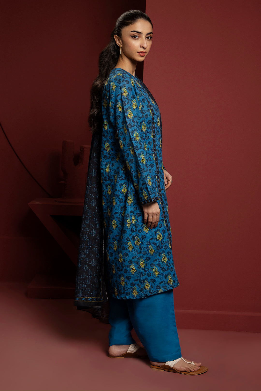 Zellbury | Winter Pret | Kurta Dupatta Trouser - 3115 - House Of Zarish