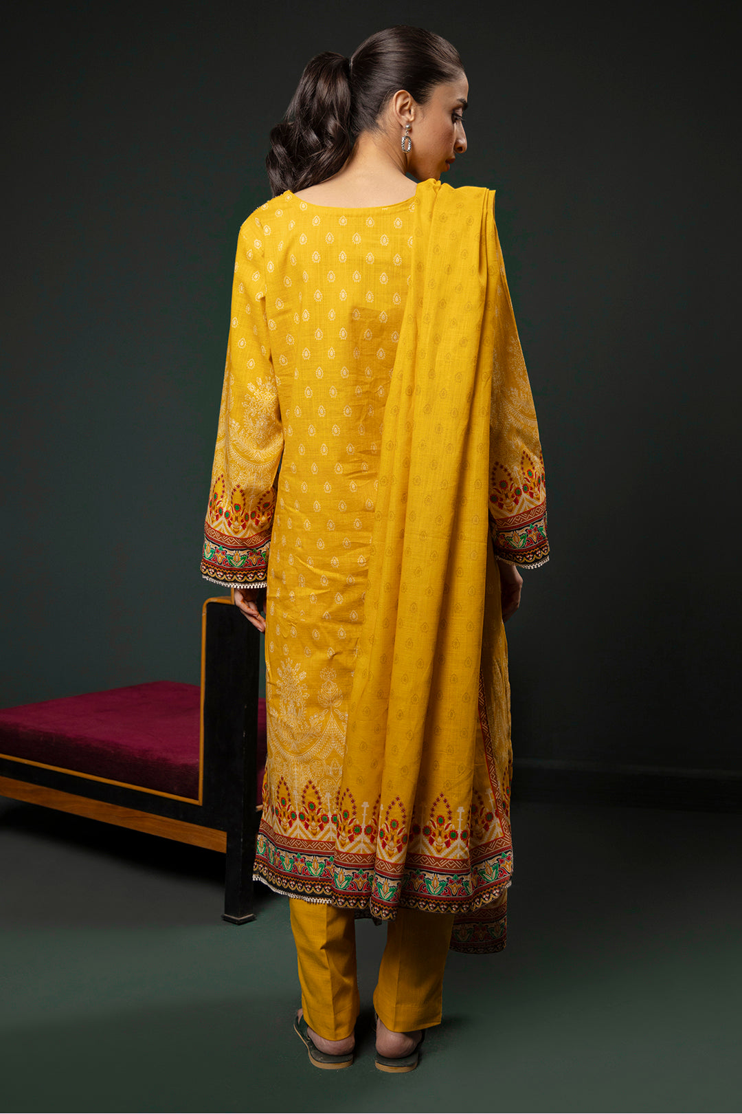 Zellbury | Winter Pret | Kurta Dupatta Trouser - 3151 - House Of Zarish