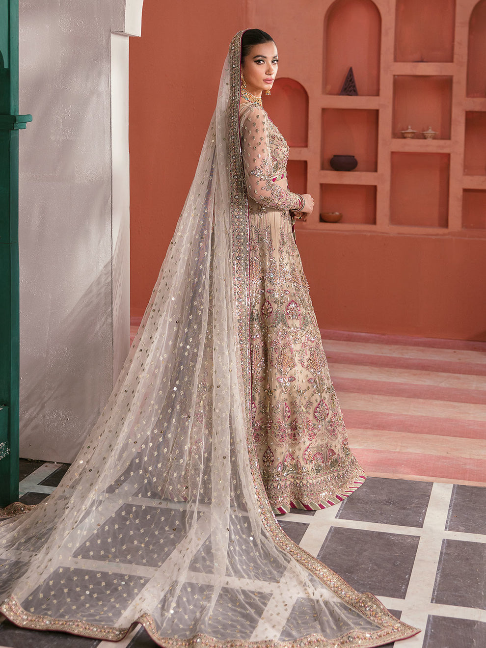 Gulaal | Wedding Formals | ANSHAH GL-WS-22V1-28 (IVORY WHITE LEHNGA CHOLI) - House Of Anaya