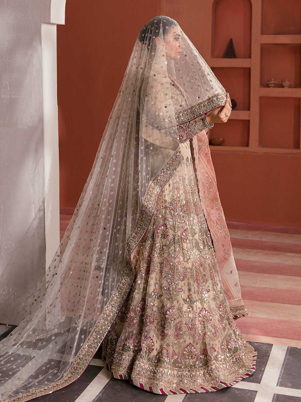 Gulaal | Wedding Formals | ANSHAH GL-WS-22V1-28 (IVORY WHITE LEHNGA CHOLI) - House Of Anaya