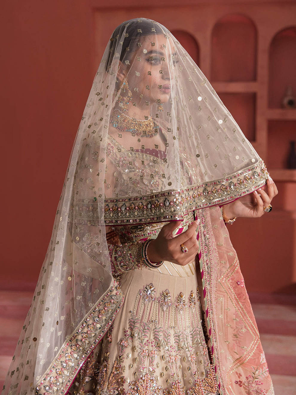 Gulaal | Wedding Formals | ANSHAH GL-WS-22V1-28 (IVORY WHITE LEHNGA CHOLI) - House Of Anaya