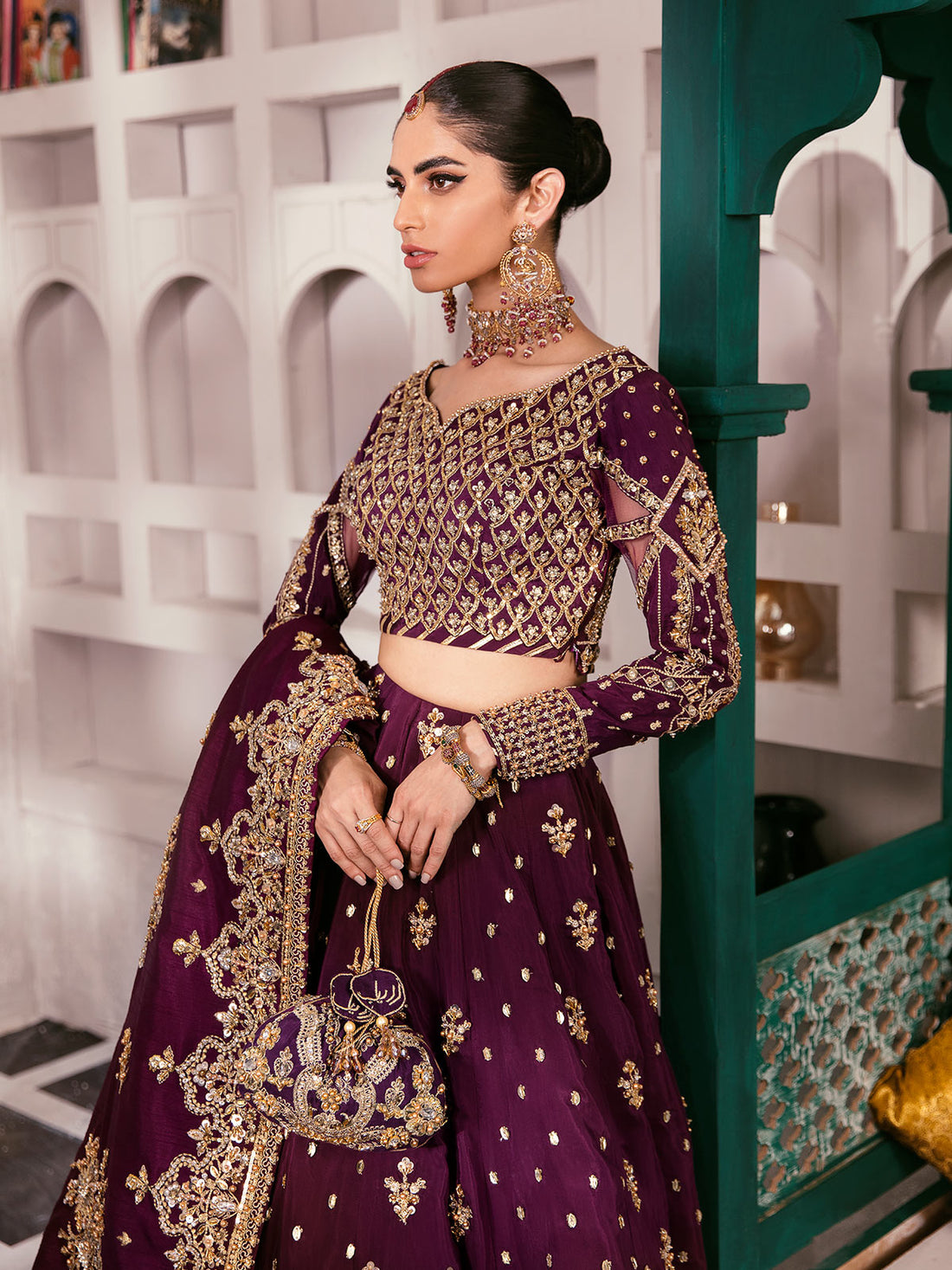 Gulaal | Wedding Formals | SHAZMINAH GL-WS-22V1-31 (LEHNGA AND CHOLI) - House Of Anaya