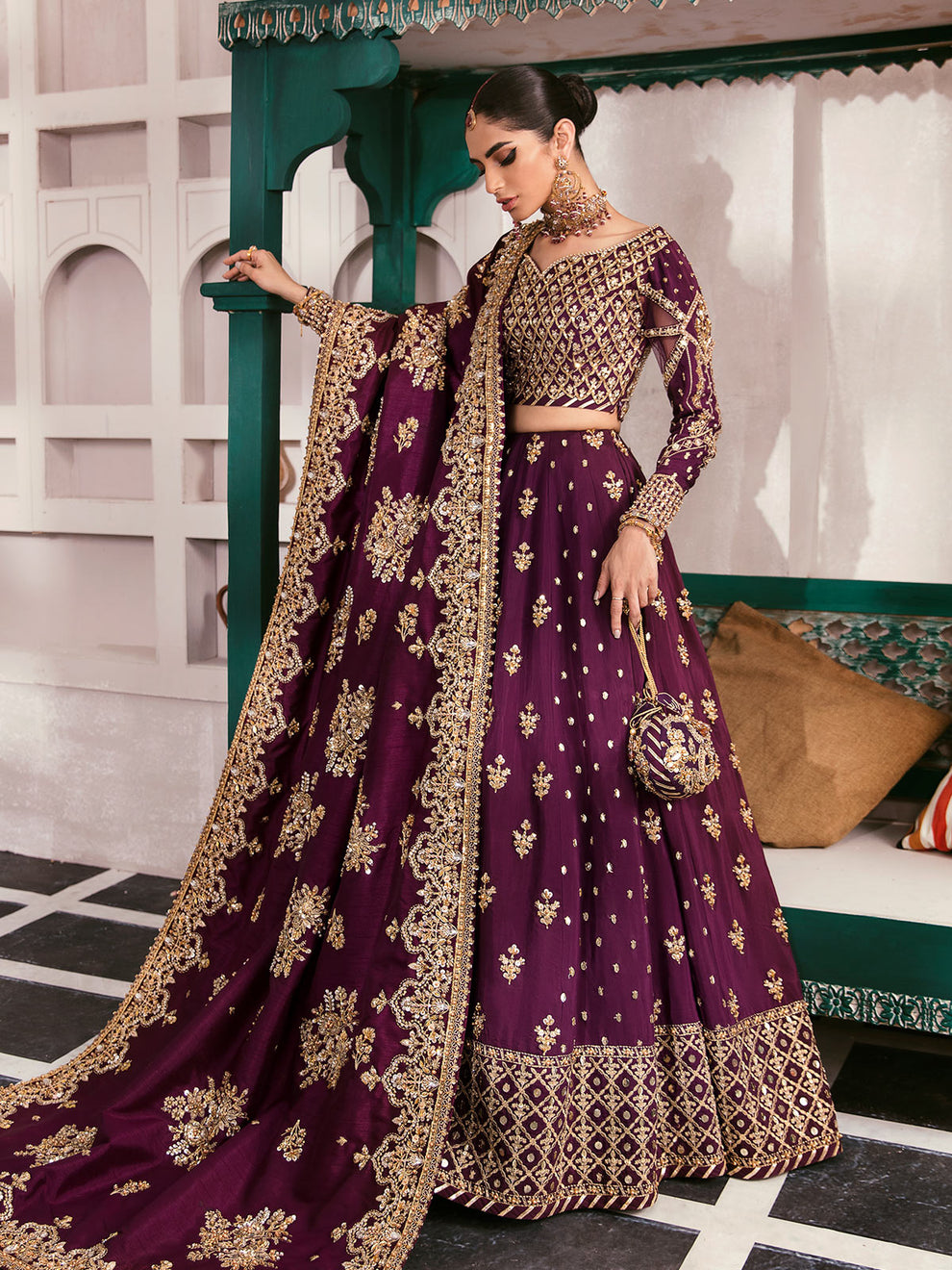 Gulaal | Wedding Formals | SHAZMINAH GL-WS-22V1-31 (LEHNGA AND CHOLI) - House Of Anaya
