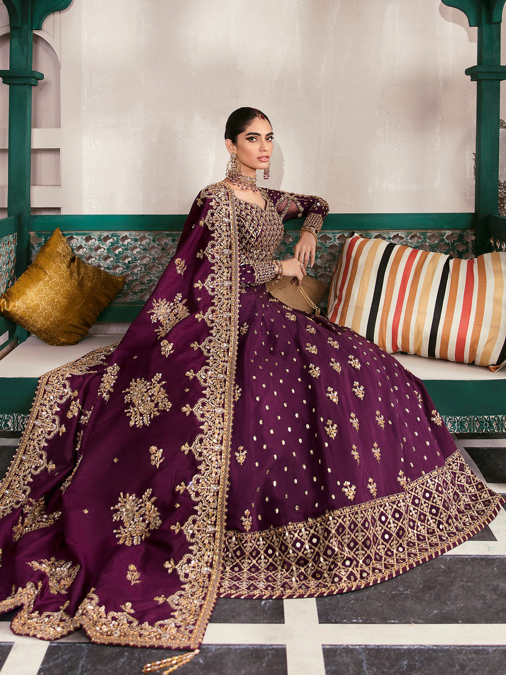 Gulaal | Wedding Formals | SHAZMINAH GL-WS-22V1-31 (LEHNGA AND CHOLI) - House Of Anaya