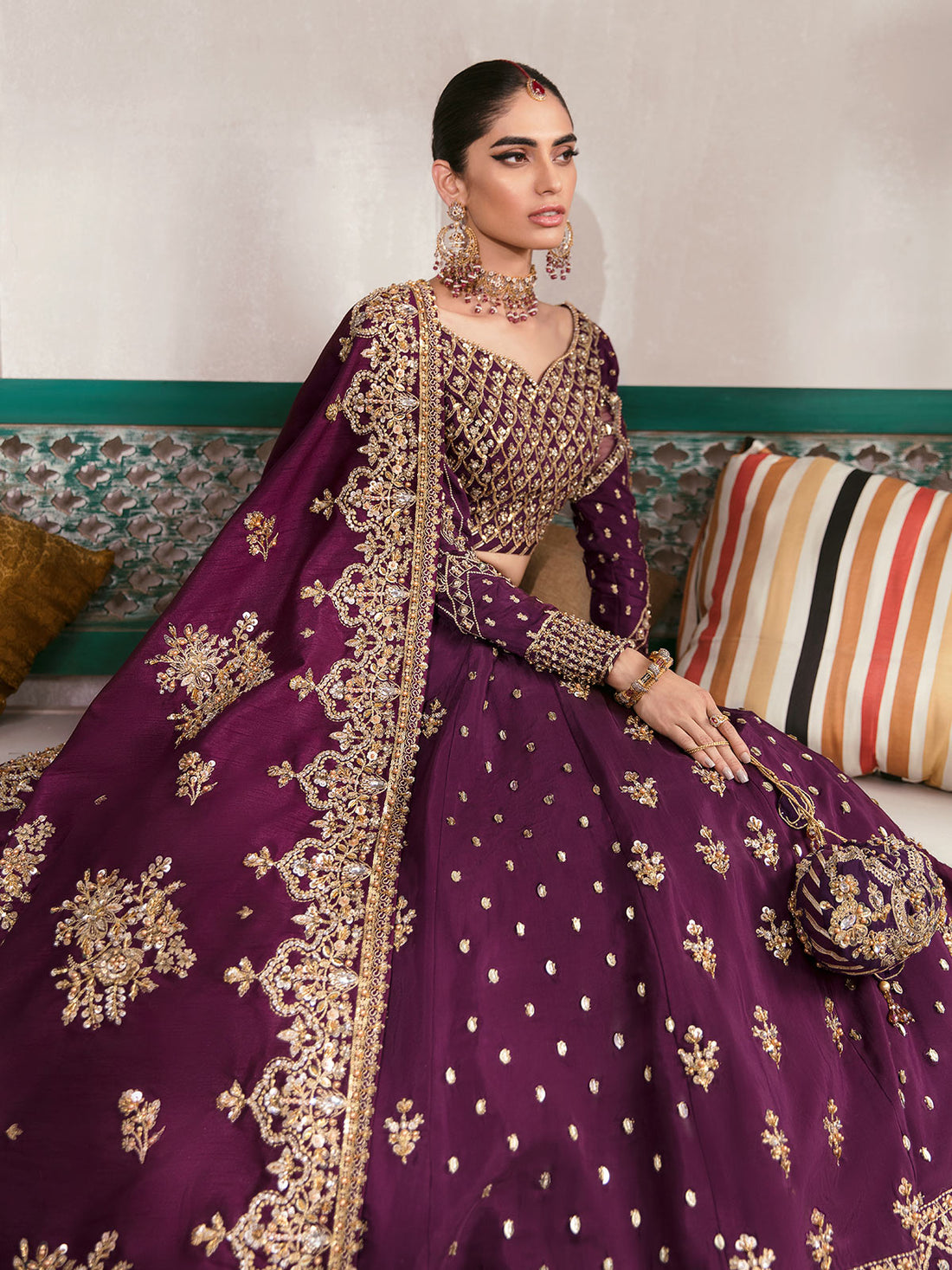 Gulaal | Wedding Formals | SHAZMINAH GL-WS-22V1-31 (LEHNGA AND CHOLI) - House Of Anaya