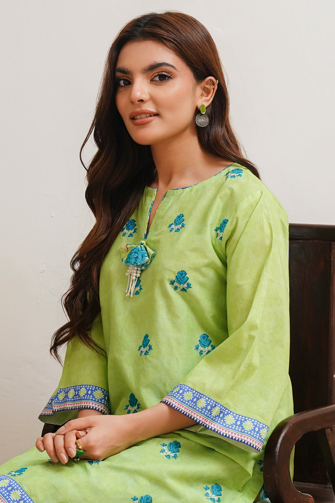Zellbury | Unstitched 2 Piece Cambric | Embroidered Shirt Shalwar - 0023 - House Of Zarish