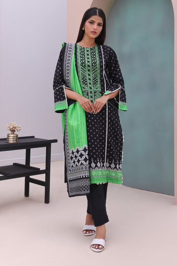 Zellbury | Unstitched 2 Piece Cambric | Embroidered Shirt Dupatta - 0027 - House Of Zarish