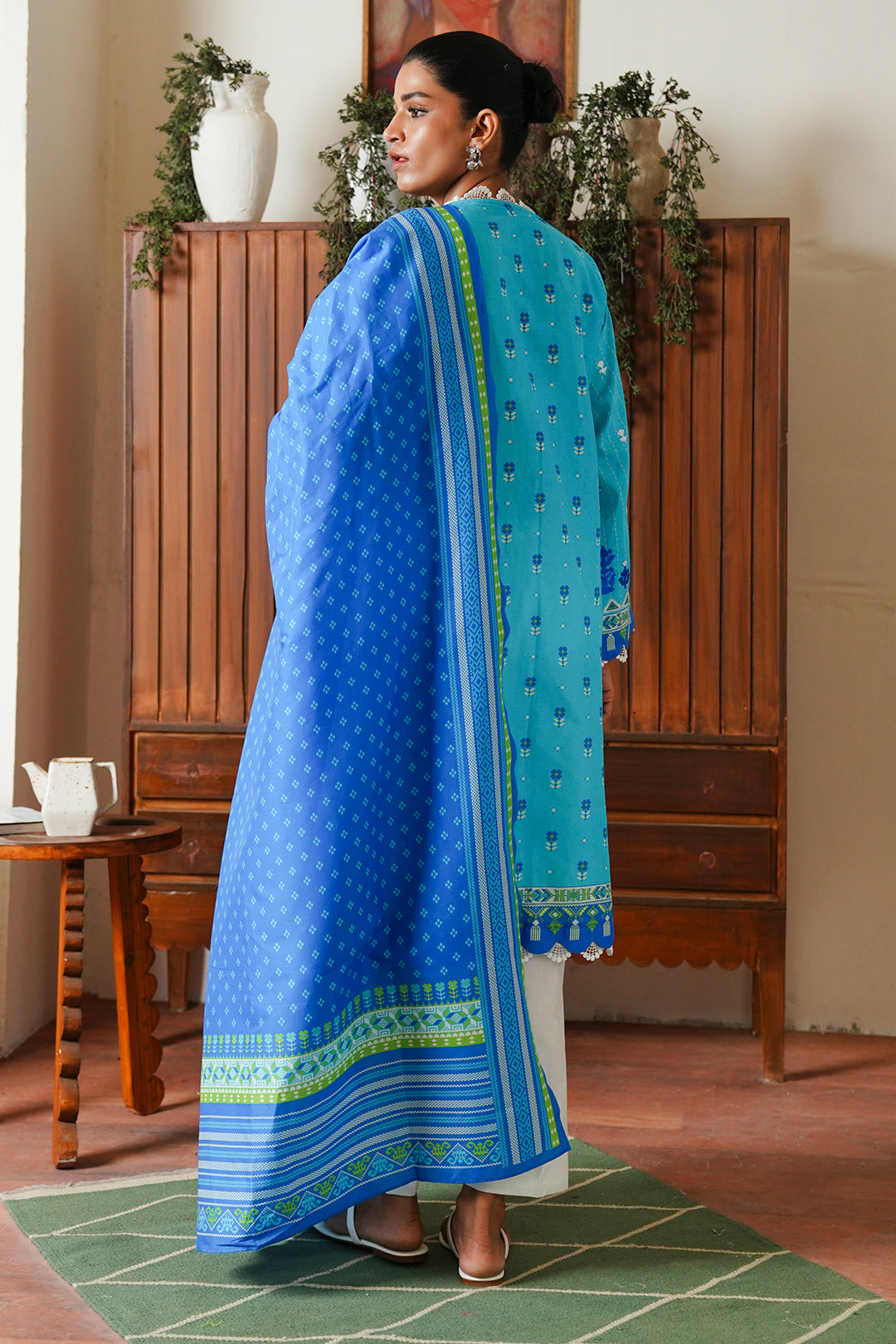 Zellbury | Unstitched 2 Piece Cambric | Embroidered Shirt Dupatta - 0028 - House Of Zarish
