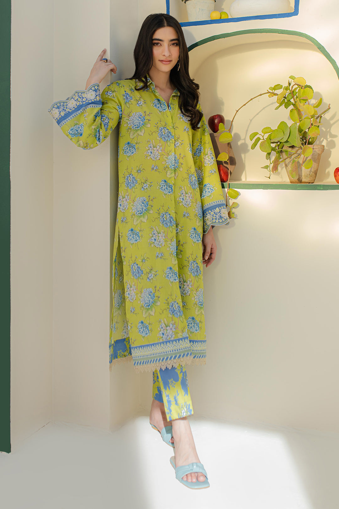 Zellbury | Unstitched 2 Piece Cambric | Embroidered Shirt Shalwar - 0104 - House Of Zarish