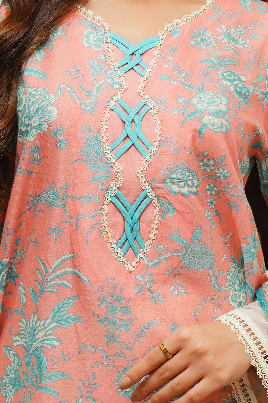 Zellbury | Unstitched 2 Piece Cambric | Embroidered Shirt Dupatta - 0106 - House Of Zarish