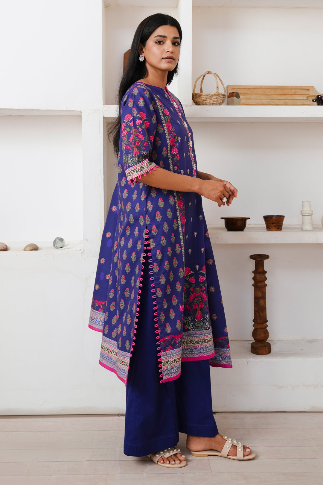 Zellbury | Unstitched 2 Piece Cambric | Embroidered Shirt Dupatta - 0110 - House Of Zarish