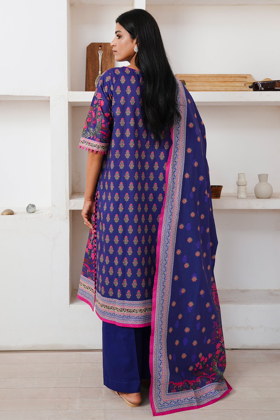 Zellbury | Unstitched 2 Piece Cambric | Embroidered Shirt Dupatta - 0110 - Libasekhas
