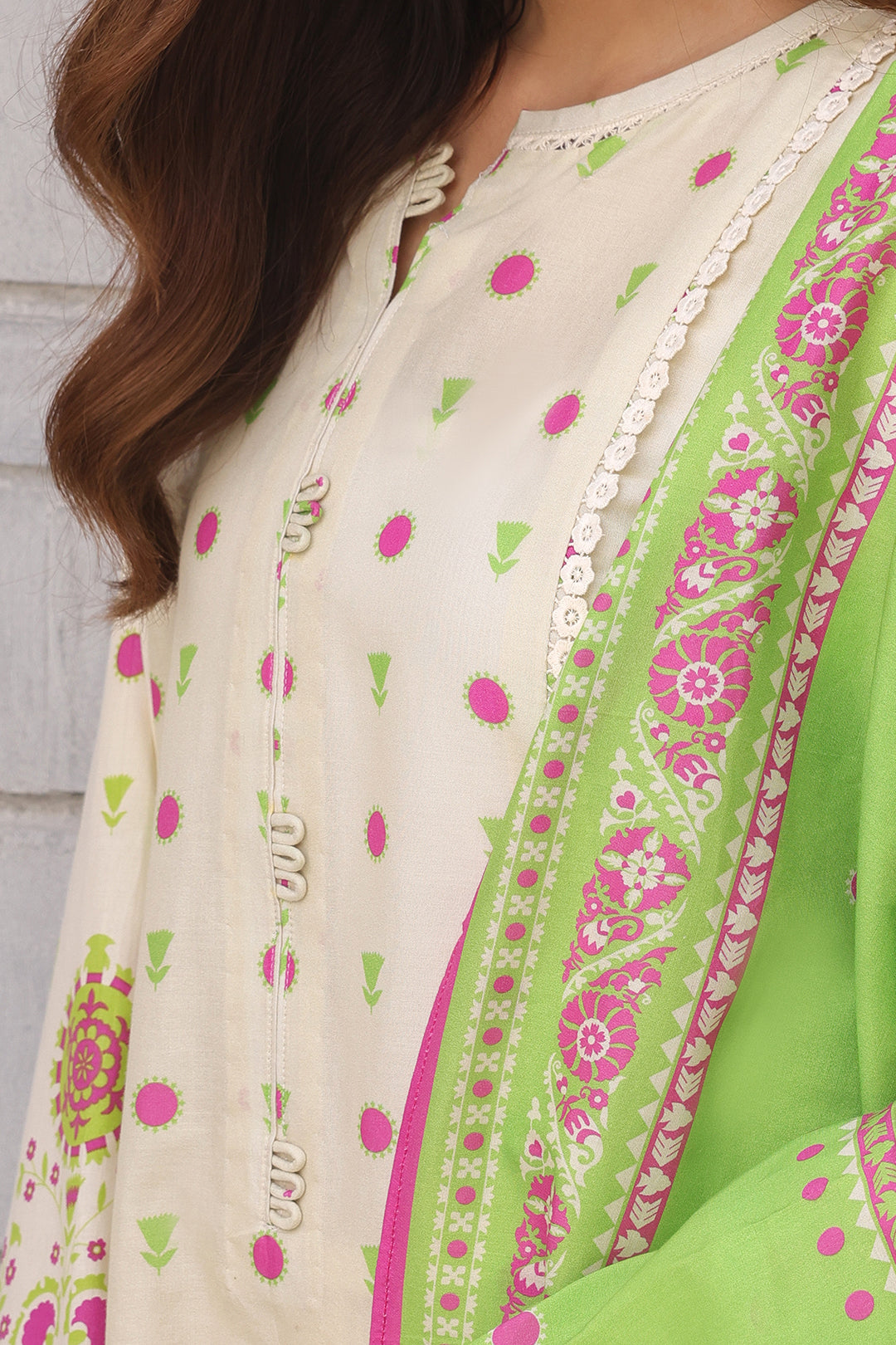Zellbury | Unstitched 2 Piece Cambric | Embroidered Shirt Dupatta - 0111 - House Of Zarish