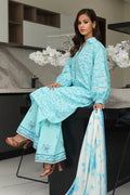 Zellbury | Unstitched 3 Piece Cambric | Embroidered Shirt Shalwar Dupatta - 0070 - Libasekhas