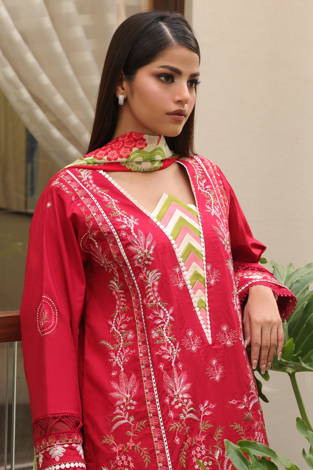 Zellbury | Unstitched 3 Piece Cambric | Embroidered Shirt Shalwar Dupatta - 0074 - House Of Zarish