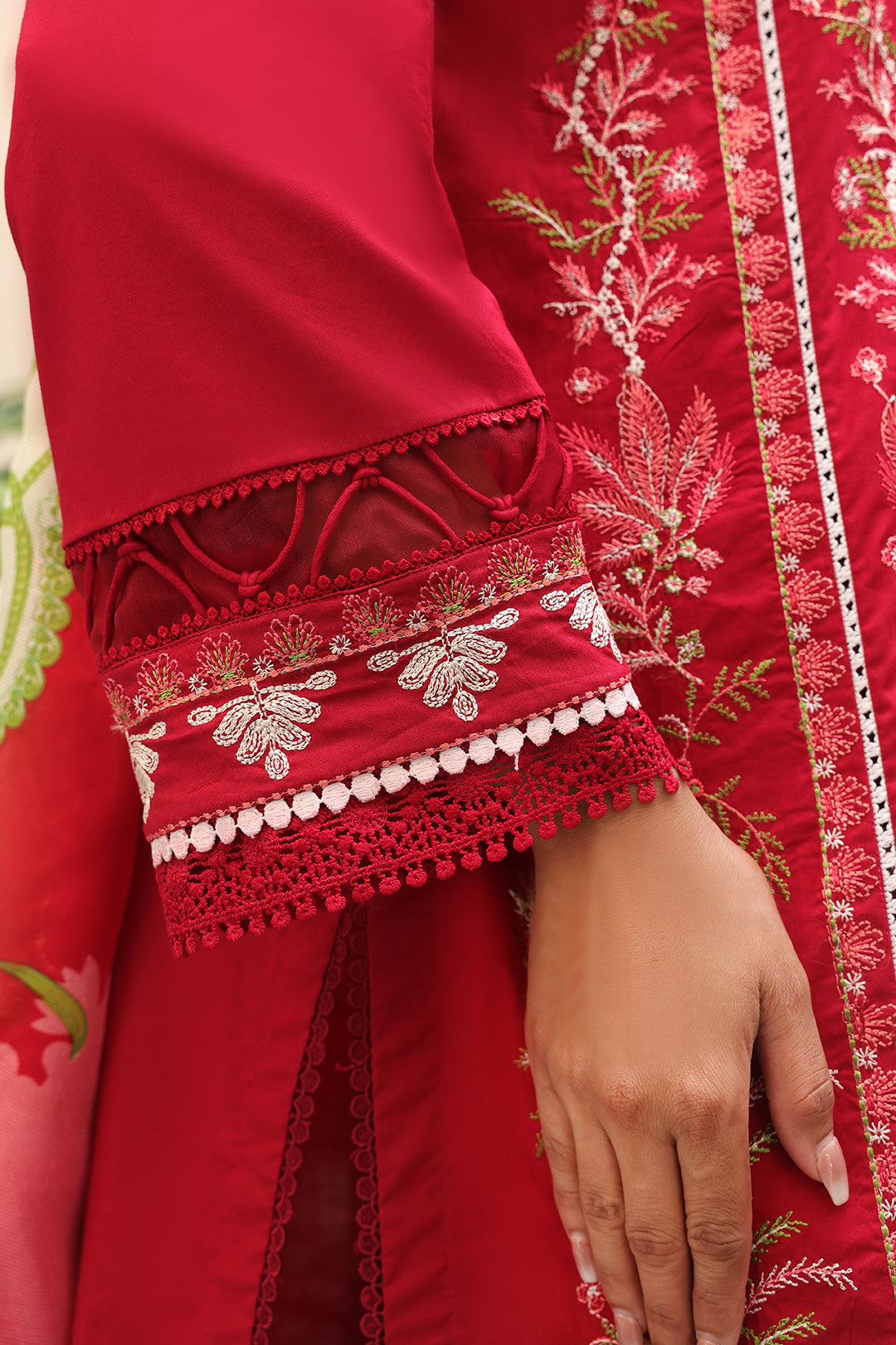 Zellbury | Unstitched 3 Piece Cambric | Embroidered Shirt Shalwar Dupatta - 0074 - House Of Zarish