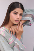 Zellbury | Unstitched 3 Piece Chambray | Embroidered Shirt Shalwar Dupatta - 0075 - Libasekhas