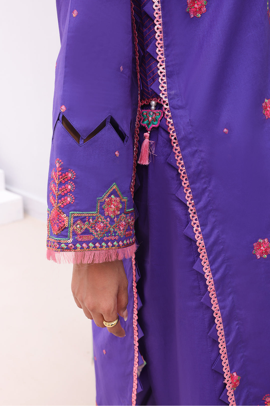 Zellbury | Unstitched 3 Piece Cambric | Embroidered Shirt Shalwar Dupatta - 0082 - House Of Zarish