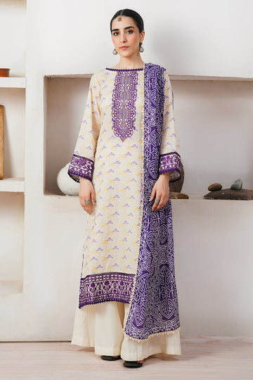 Zellbury | Unstitched 3 Piece Jacquard | Embroidered Shirt Shalwar Dupatta - 0086 - House Of Zarish