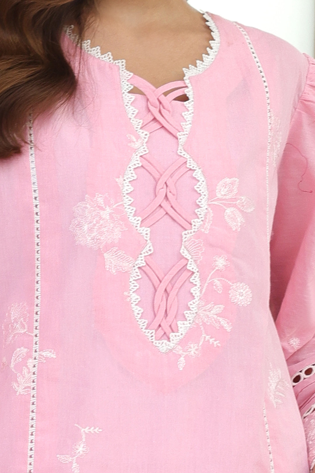 Zellbury | Unstitched 3 Piece Chambray | Embroidered Shirt Shalwar Dupatta - 0146 - House Of Zarish