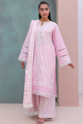 Zellbury | Unstitched 3 Piece Cambric | Embroidered Shirt Shalwar Dupatta - 0147 - House Of Zarish