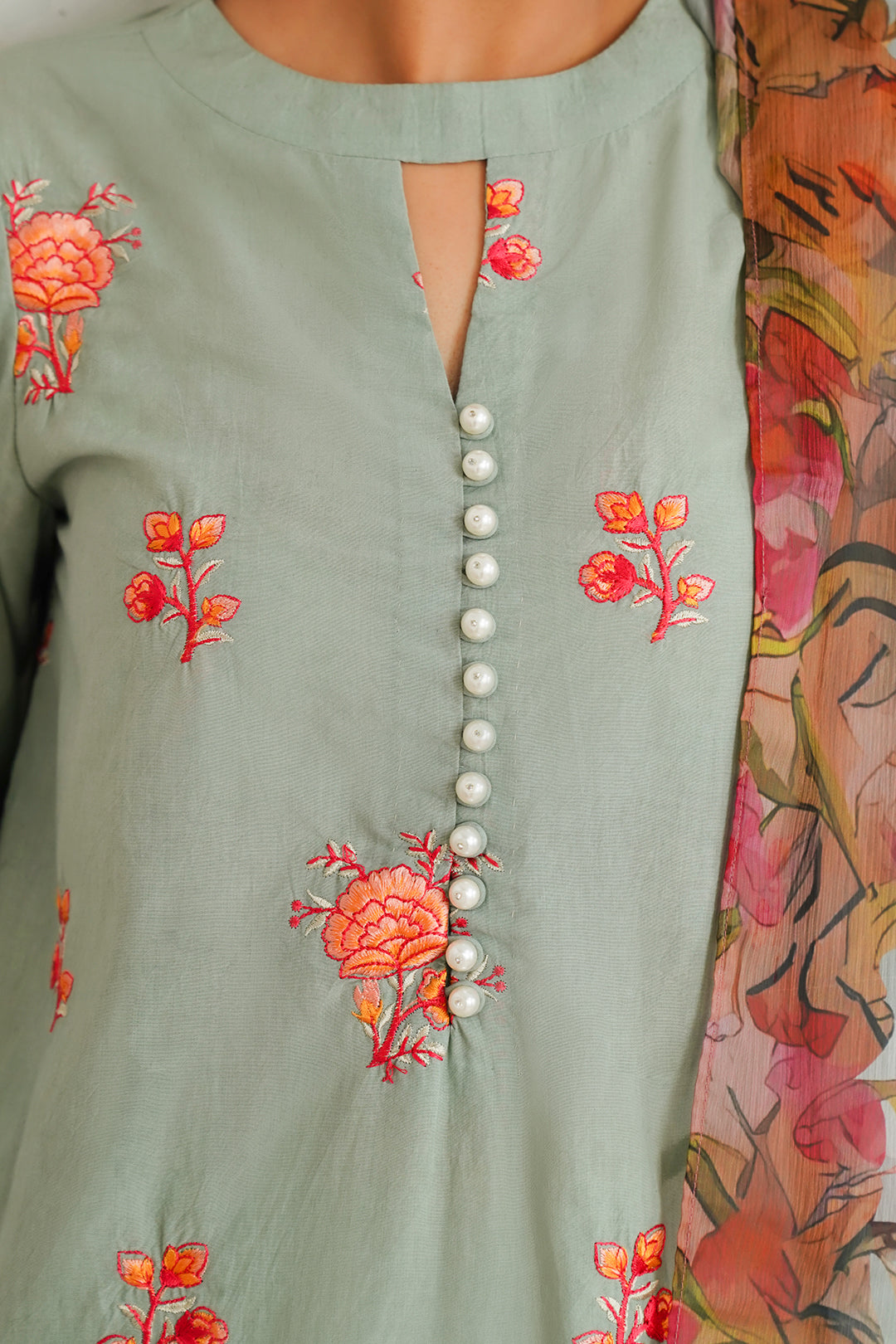 Zellbury | Unstitched 3 Piece Cambric | Embroidered Shirt Shalwar Dupatta - 0149 - House Of Zarish