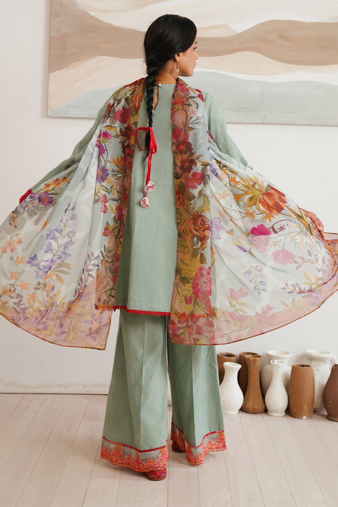 Zellbury | Unstitched 3 Piece Cambric | Embroidered Shirt Shalwar Dupatta - 0149 - House Of Zarish
