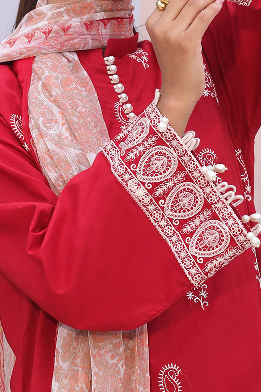 Zellbury | Unstitched 3 Piece Cambric | Embroidered Shirt Shalwar Dupatta - 0602 - House Of Zarish