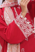 Zellbury | Unstitched 3 Piece Cambric | Embroidered Shirt Shalwar Dupatta - 0602 - Libasekhas
